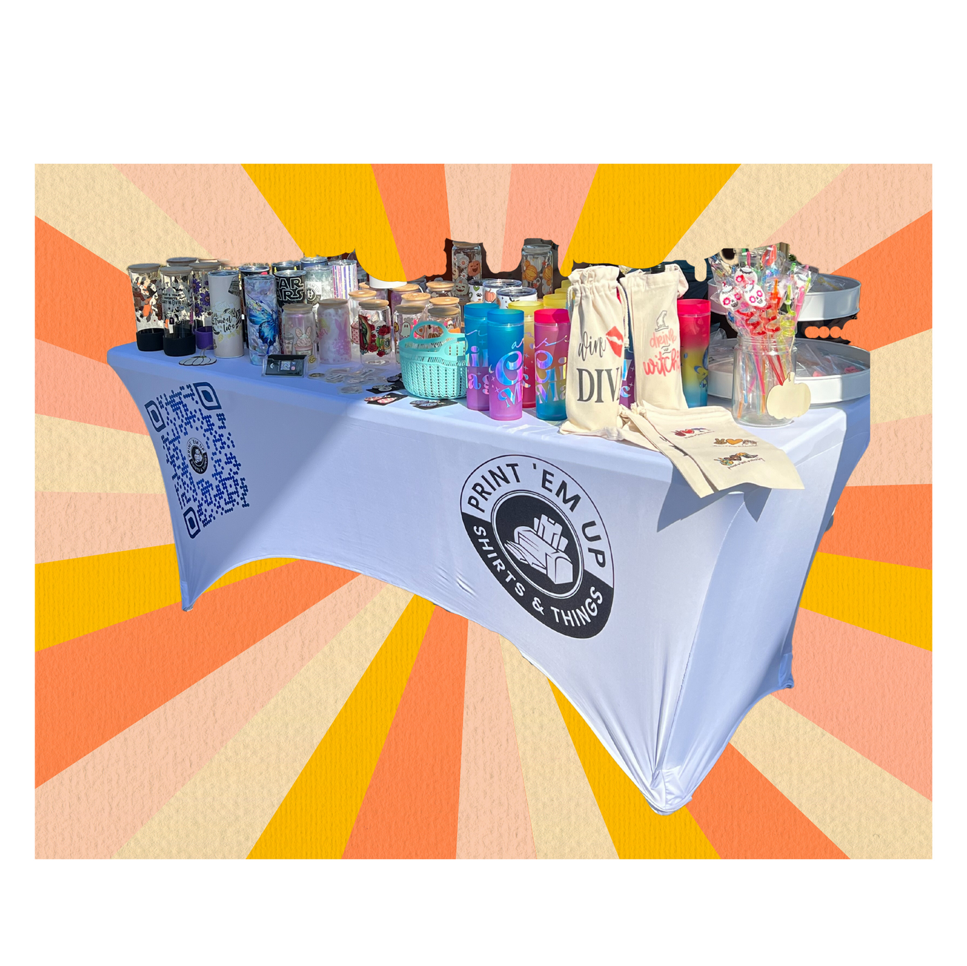 Customized Tablecloth Rectangular Spandex 6ft