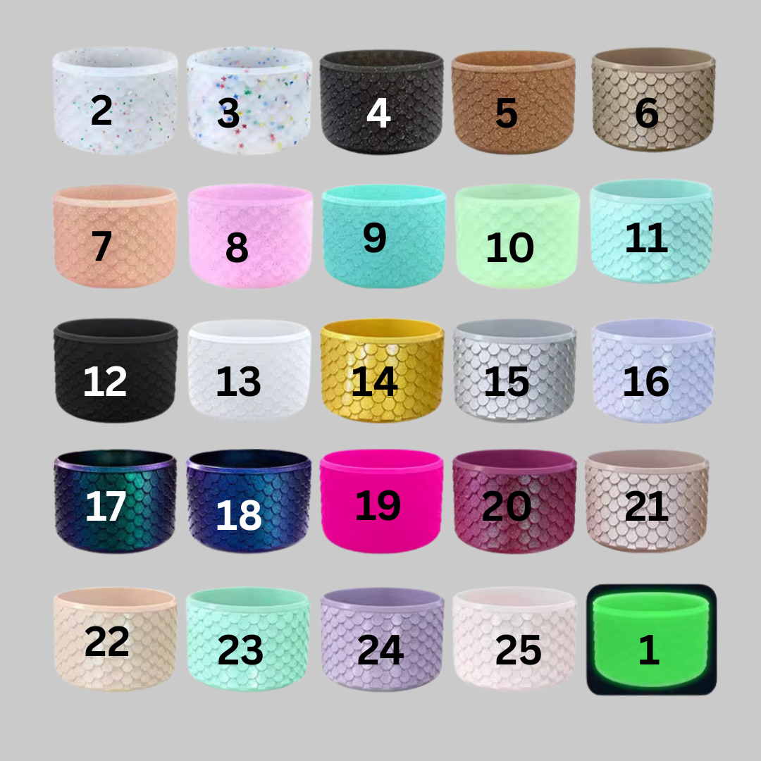 Fish Scale Bottom Silicone Tumbler Boot