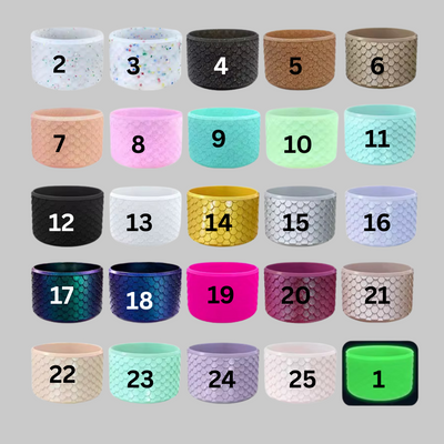 Fish Scale Bottom Silicone Tumbler Boot