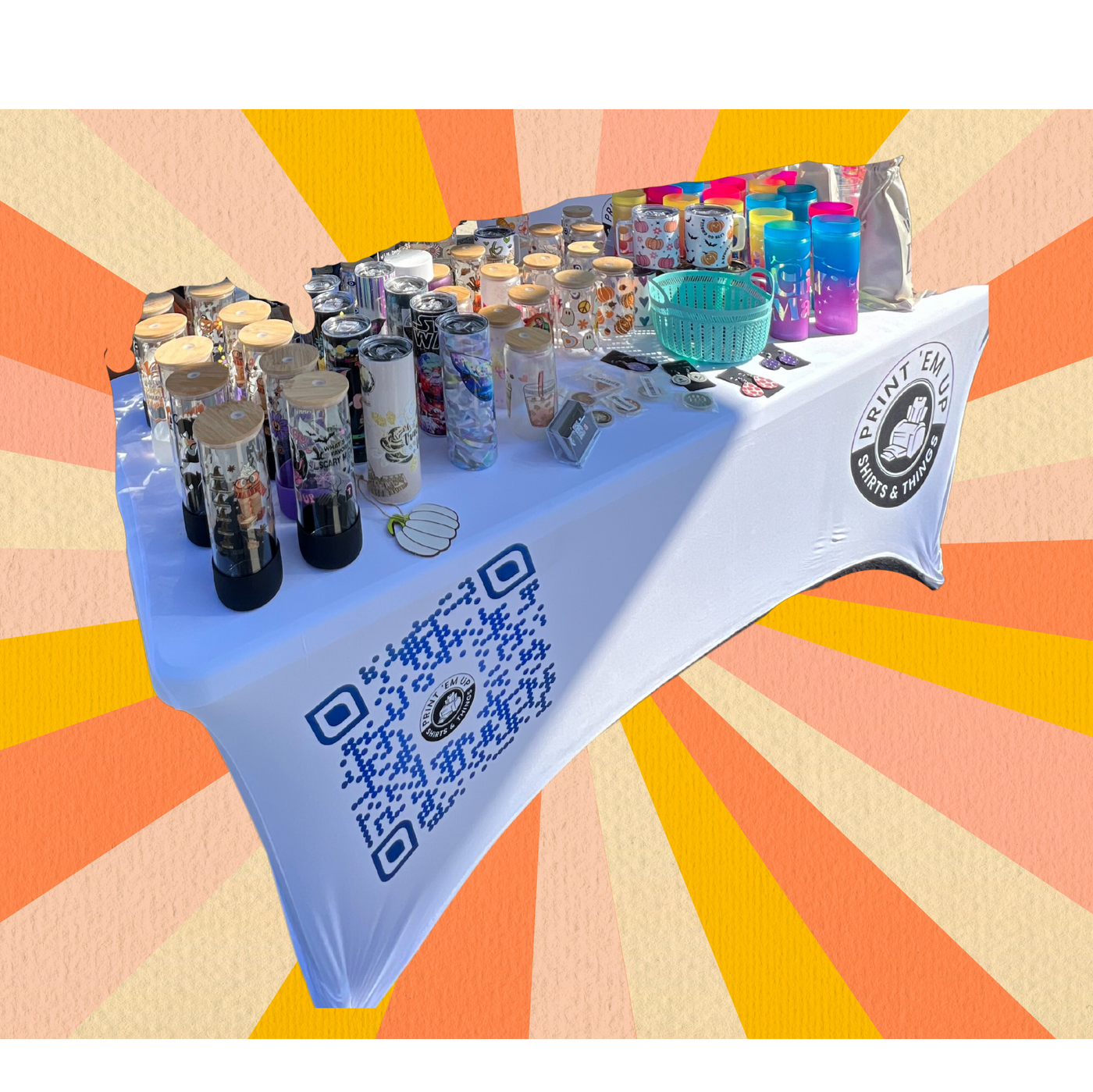 Customized Tablecloth Rectangular Spandex 6ft