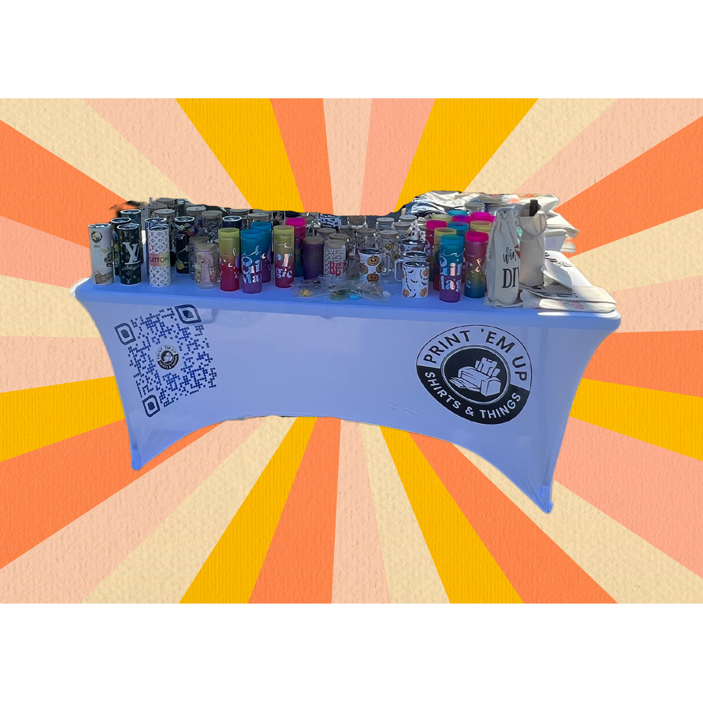 Customized Tablecloth Rectangular Spandex 6ft