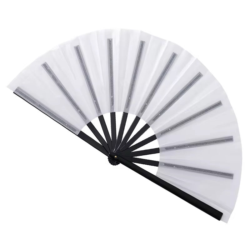 Large Clack Fan - White with Black Plastic handle