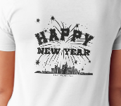 Happy New Year with Fort Worth Skyline PNG File